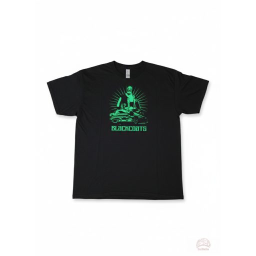 BLACKCOATS – Toxic Green / Classic White Premium Póló