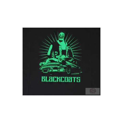BLACKCOATS – Toxic Green / Classic White Premium Póló