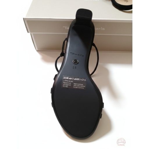 Tamaris Női Szalontalpú Szandál – Elegáns Fekete Pántos Design