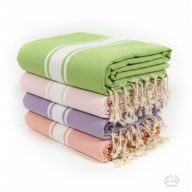   Fouta du Sud” stílusú, kézzel szőtt tunéziai pamutkendő