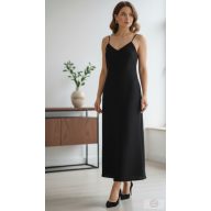BOBKOVA – Elegáns Fekete Maxi Ruha. M méret