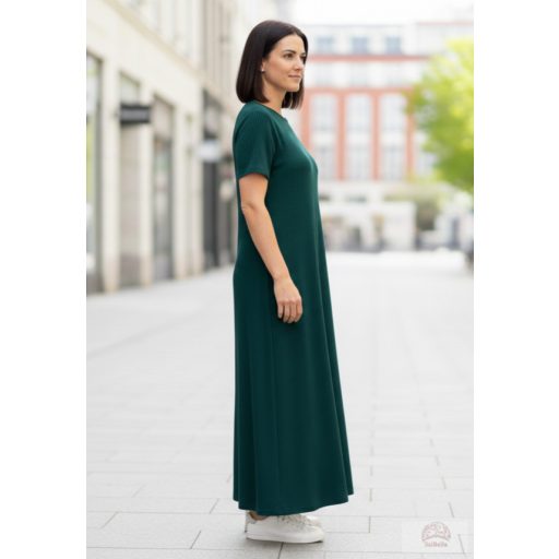 Street One Bordázott Maxi Ruha – Deep Forest.   40/L  méret